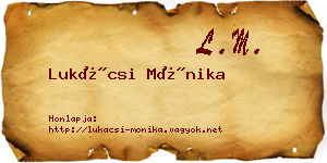 Lukácsi Mónika névjegykártya